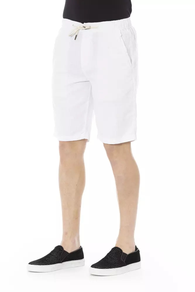 White Cotton Men's Bermuda Shorts