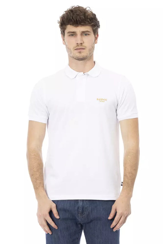 White Cotton Men Polo