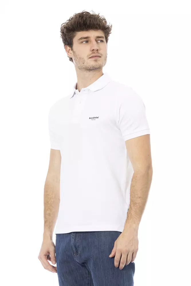 White Cotton Men Polo