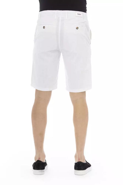 White Cotton Men Bermuda Short