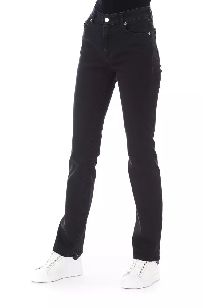 Black Cotton Women Jeans