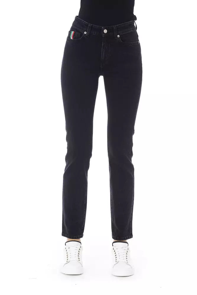 Black Cotton Women Jeans