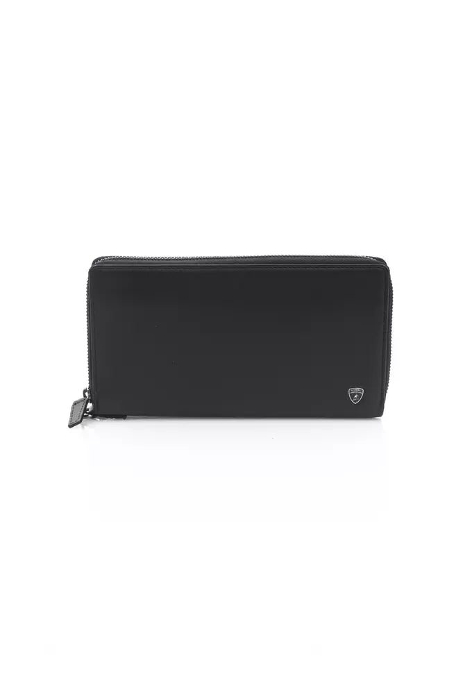 Black Calf Leather Men Wallet