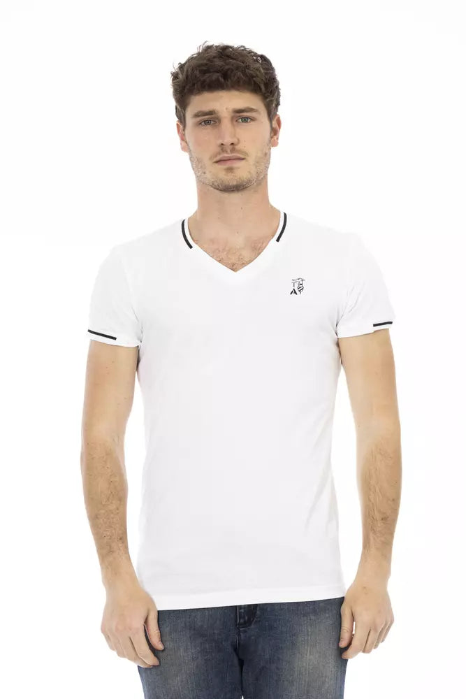 White Cotton Men T-Shirt