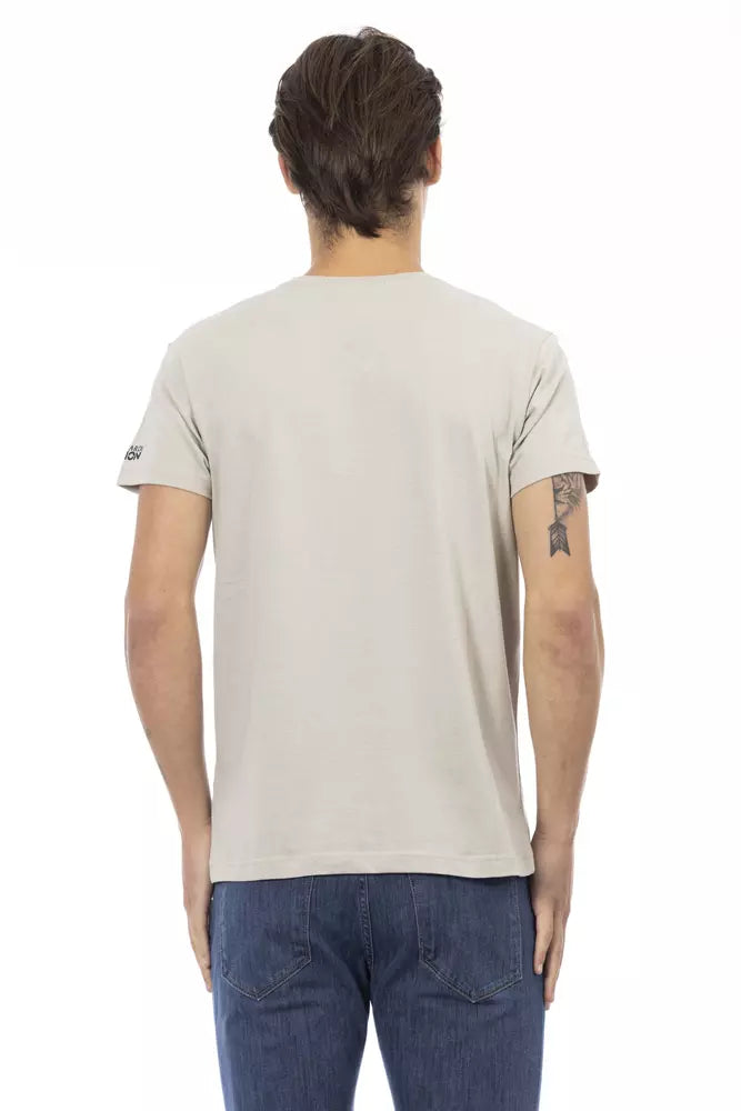 Beige Cotton Men's T-Shirt