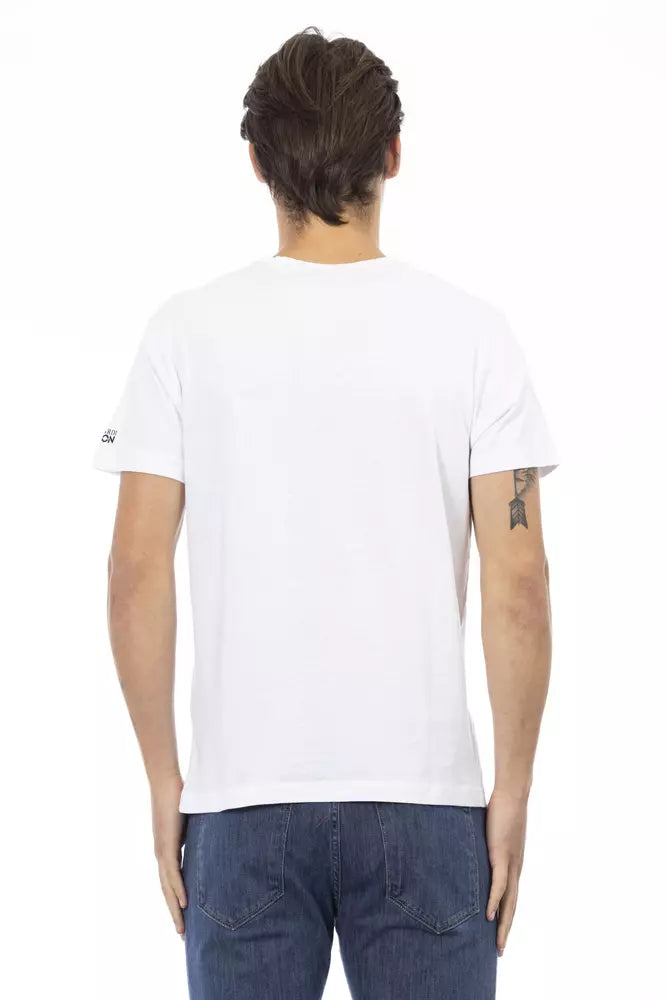 White Cotton Men T-Shirt