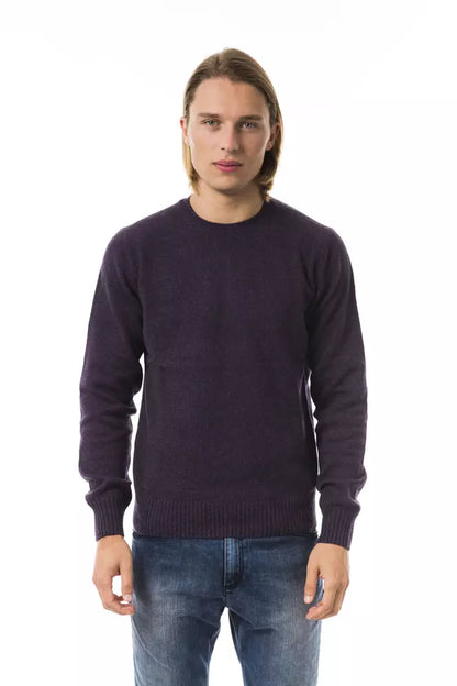 Purple Wool Men Sweater