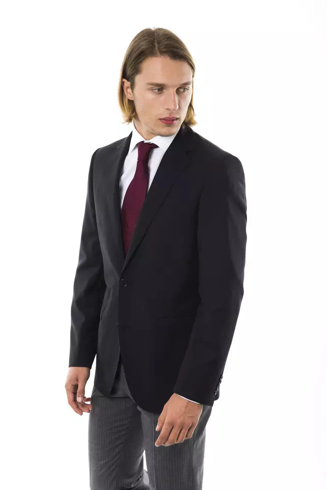 Black Wool Mens Blazer