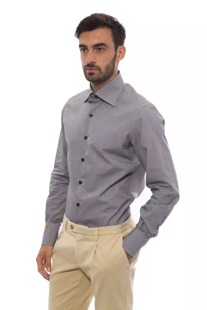 Black Cotton Men Shirt