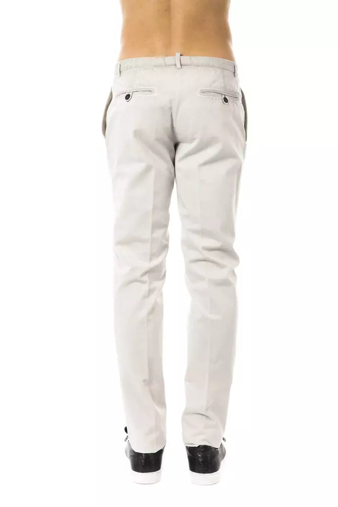 Gray Cotton Men Pant