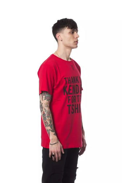 Red Cotton Men T-Shirt