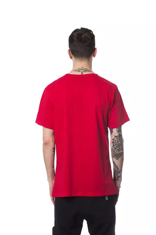 Red Cotton Men T-Shirt