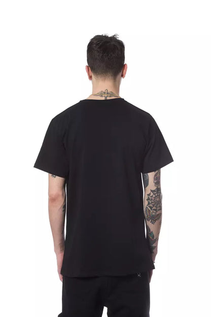 Black Cotton Men T-Shirt