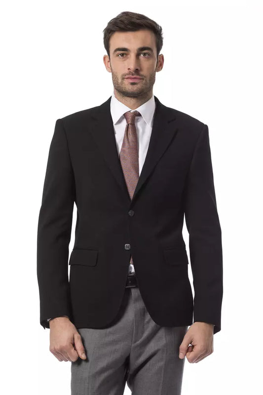 Black Wool Men's Blazer