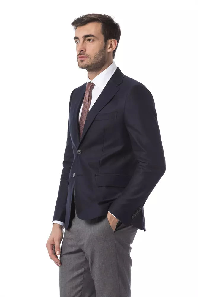 Blue Wool Men's Blazer