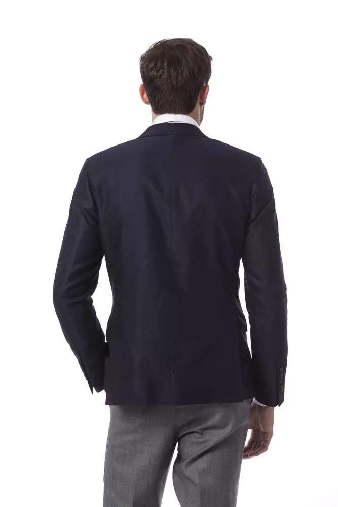 Blue Wool Men's Blazer