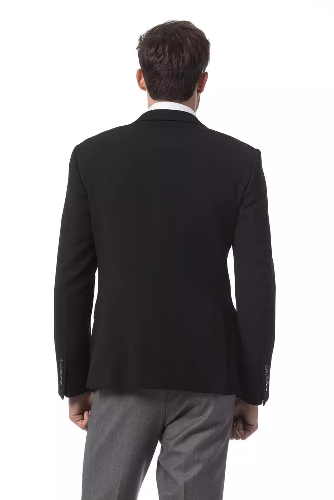 Black Wool Men's Blazer