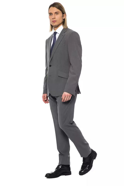 Gray Wool Mens Suit