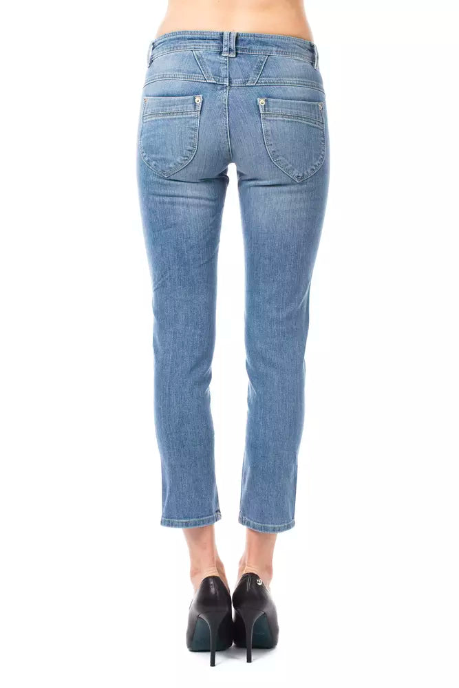 Light Blue Cotton Women Jeans