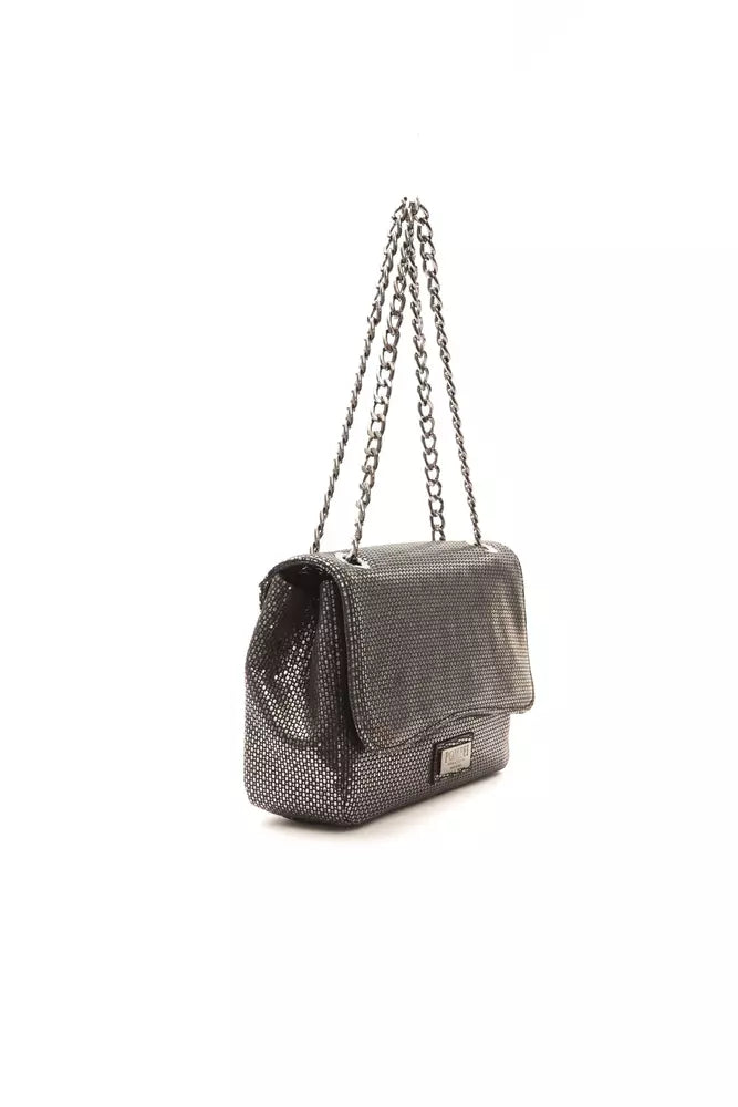 Gray Leather Women Crossbody