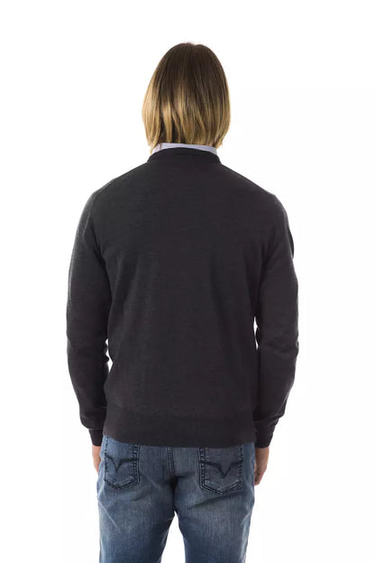 Gray Merino Men Sweater