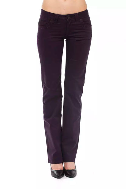 Purple Cotton Women Jean