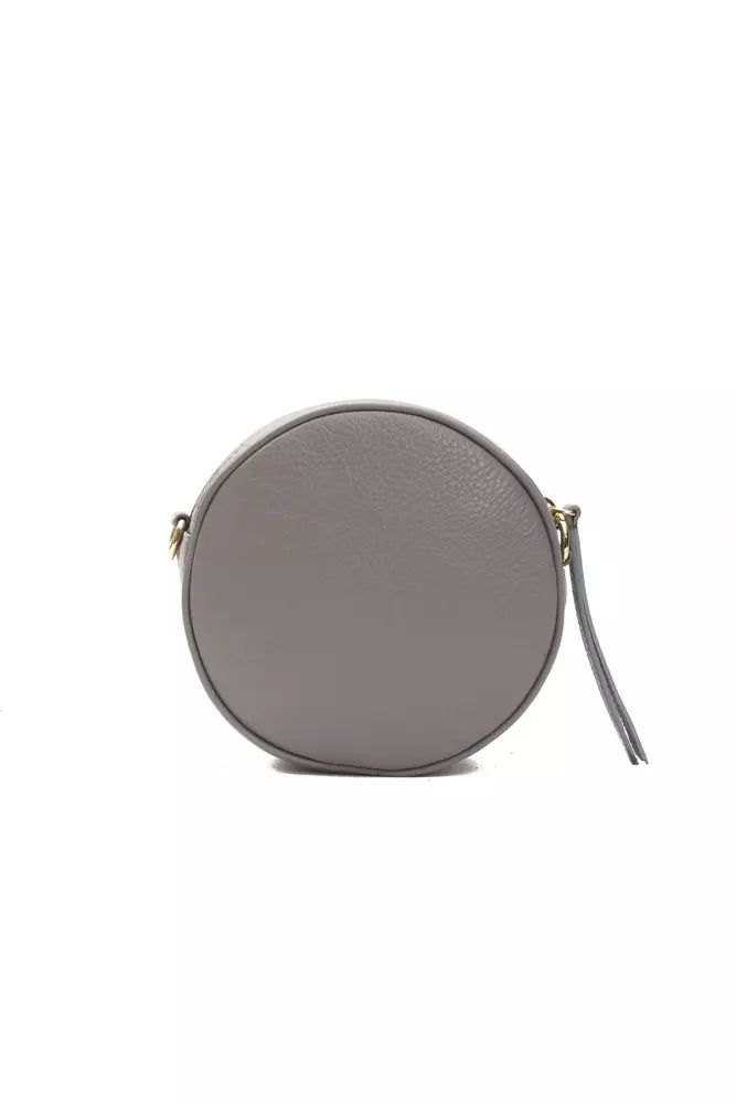 Gray Leather Women Crossbody Bag