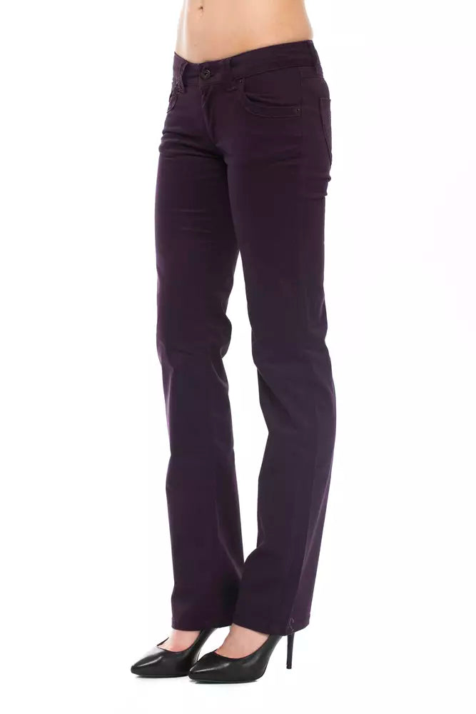 Purple Cotton Women Jean