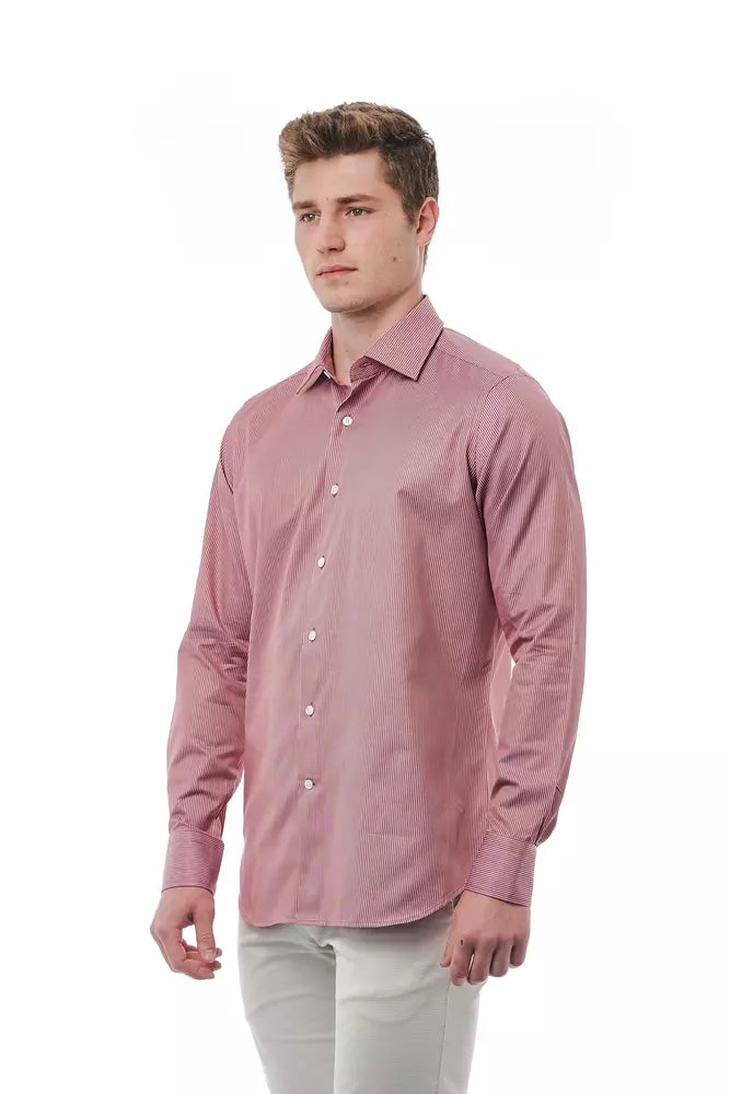 Red Cotton Men Shirt