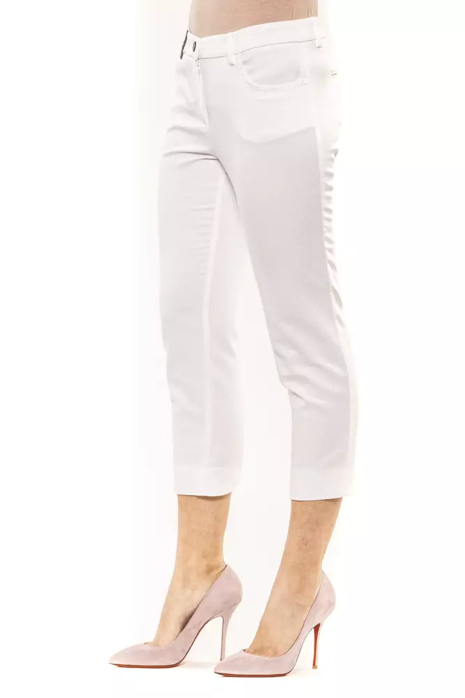 White Cotton Women Pant