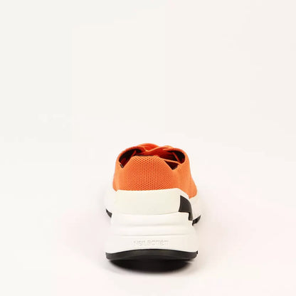 Orange Textile Men Sneaker