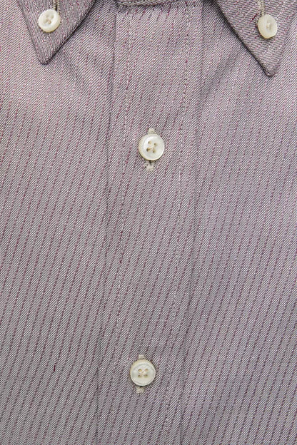 Beige Cotton Men Shirt