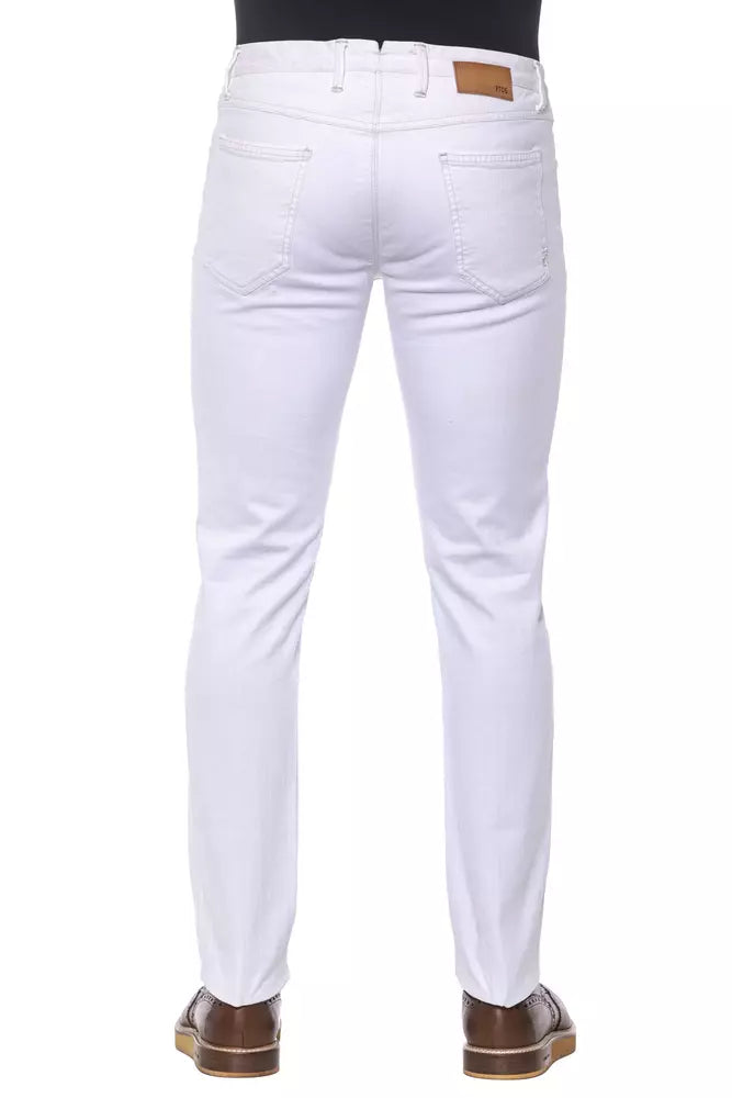 White Cotton Men Trouser