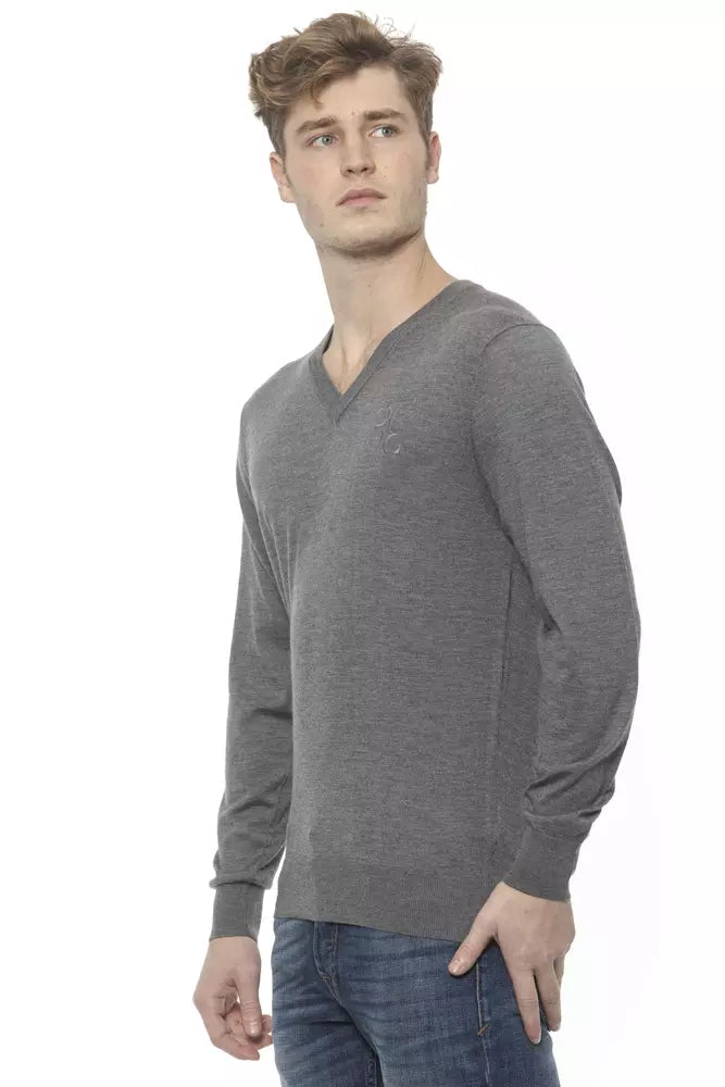 Gray Cashmere Men Sweater