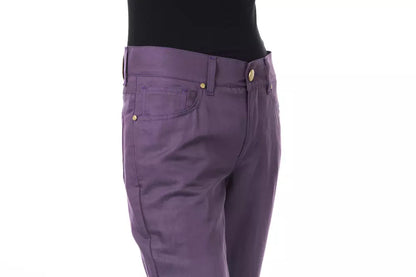 Purple Cotton Women Pant