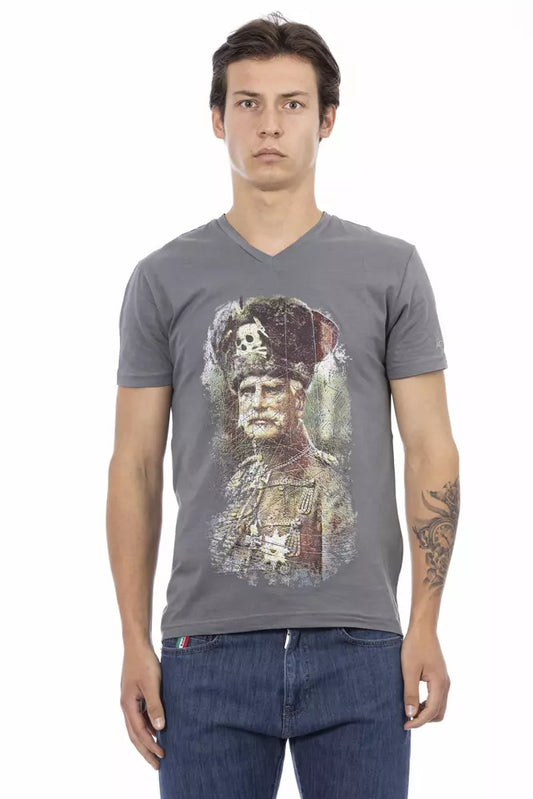 Gray Cotton Men's T-Shirt