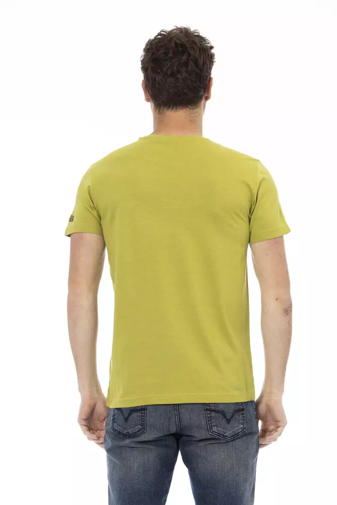 Green Cotton Men T-Shirt