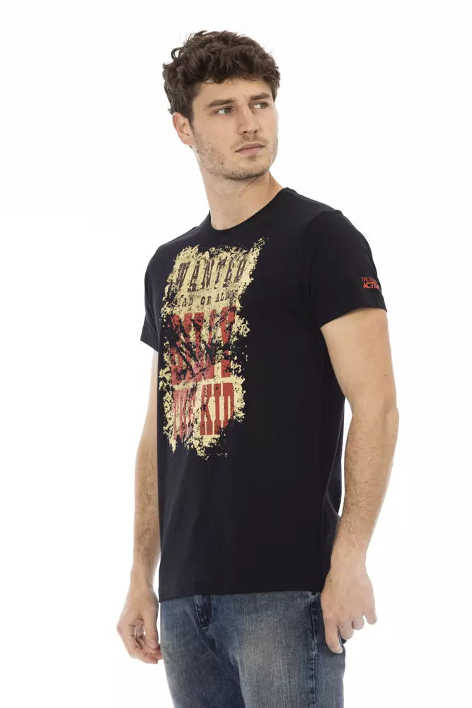 Black Cotton Men's T-Shirt