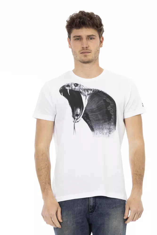 White Cotton Men's T-Shirt