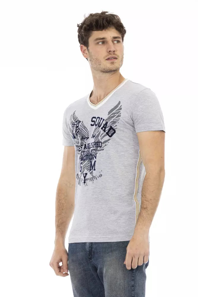 Gray Cotton Men's T-Shirt