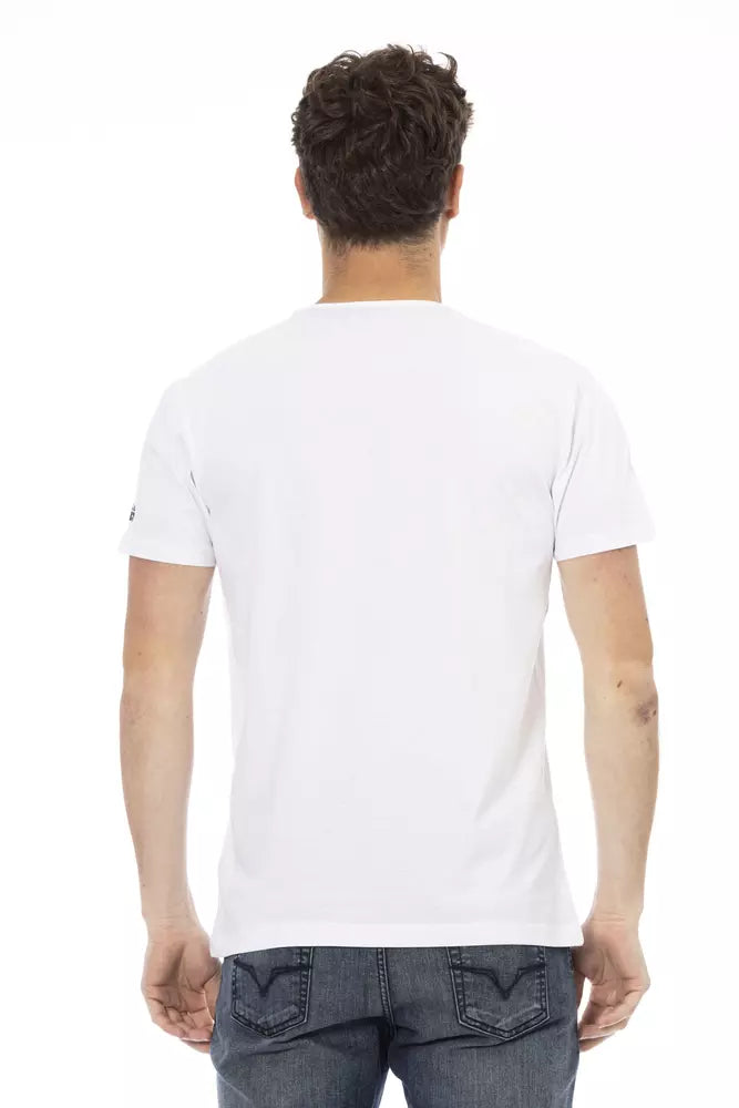 White Cotton Men T-Shirt