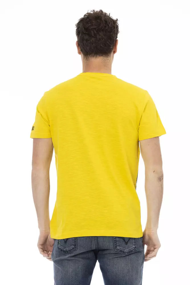 Yellow Cotton Men TShirt