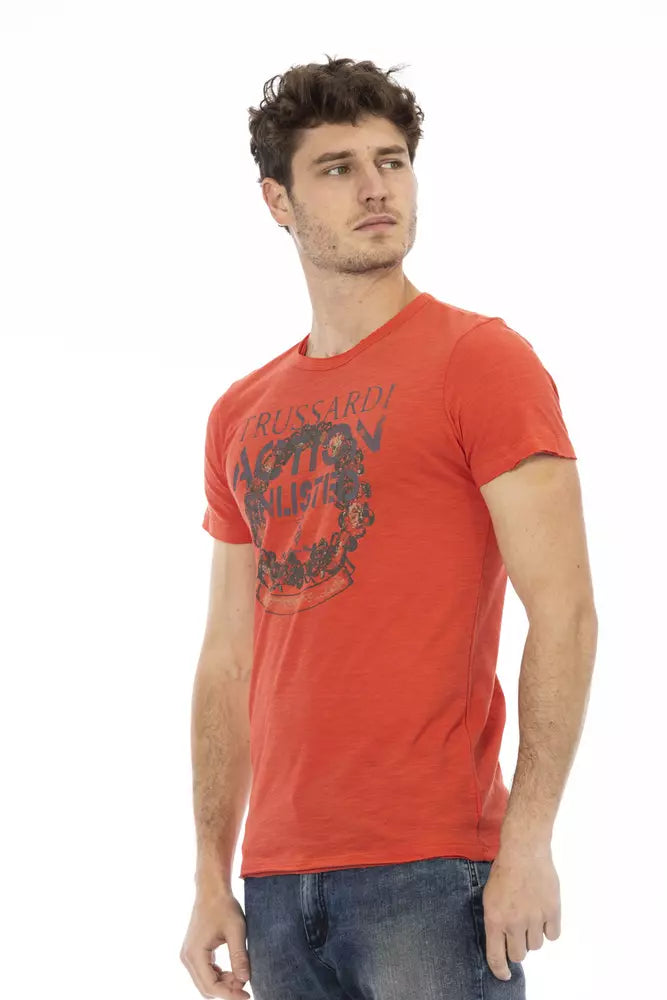 Red Cotton Men T-Shirt