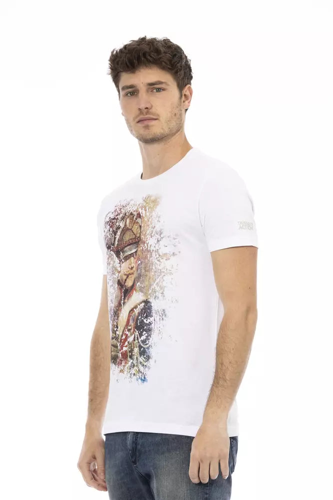 White Cotton Men T-Shirt