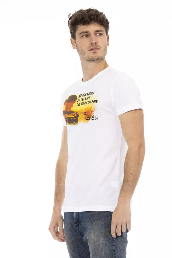 White Cotton Men TShirt