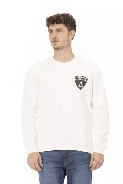 White Cotton Men Sweater