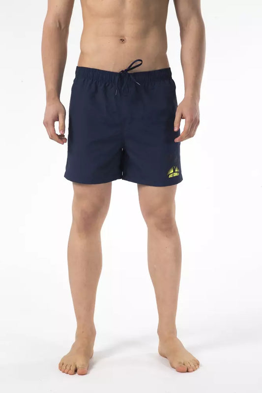 Blue Nylon Men Swim Shorts