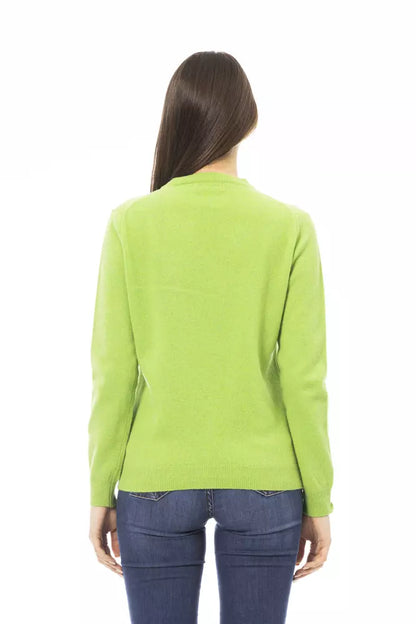 Green Wool Women Sweater