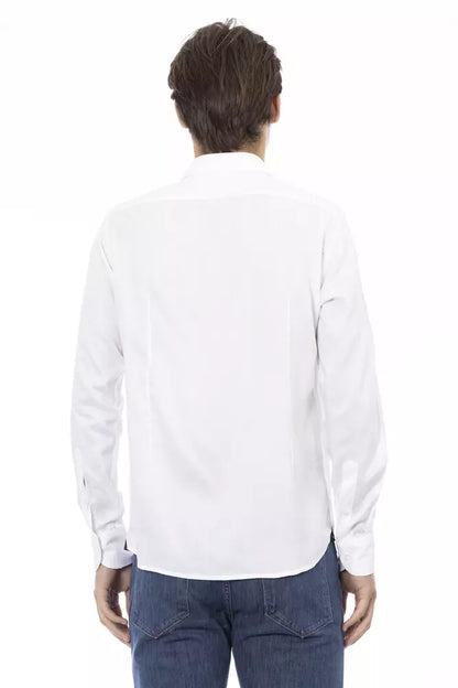 White Cotton Men Shirt