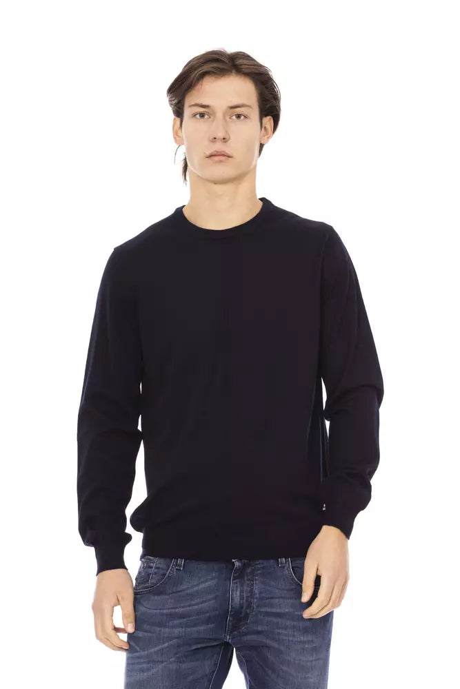 Blue Fabric Men Sweater